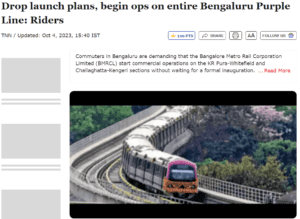 Bangalore Metro inauguration 